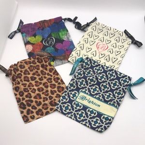 Brighton Set of 4 Drawstring Jewelry Pouches/Bags- Set #5